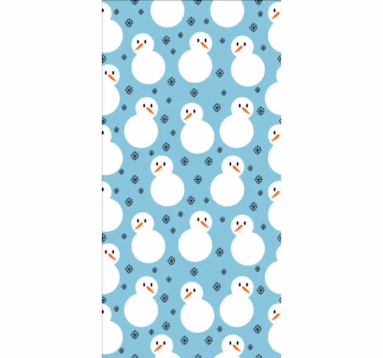 Hóember kék mintás Redőnyök eredeti - TenStickers