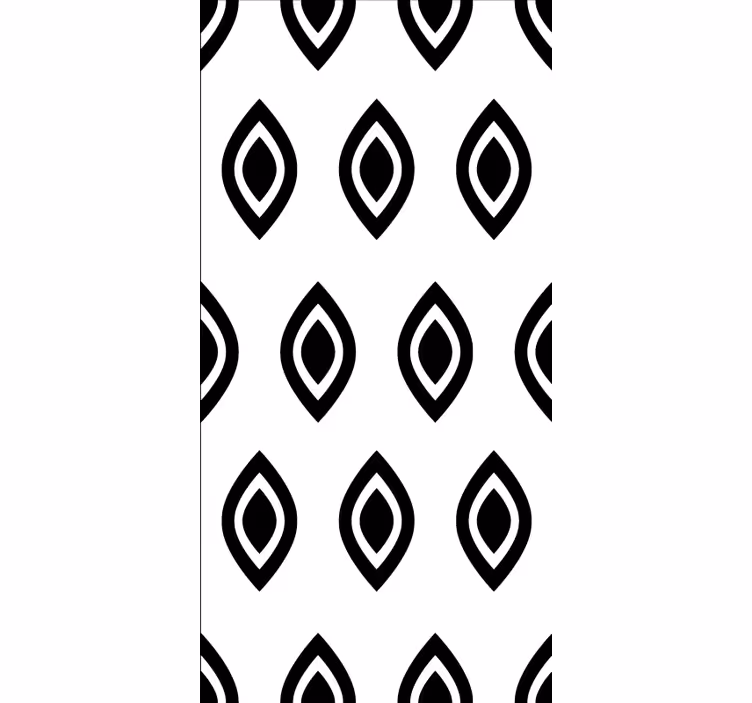 Geometriai fekete-fehér formák minta Sávroló - TenStickers
