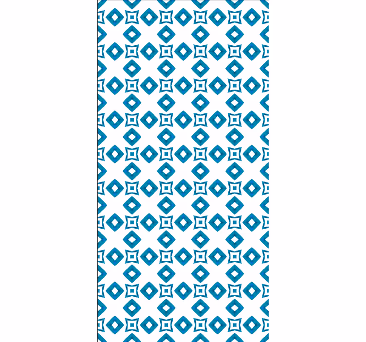 Geometrikus kék minta Redőnyök konyha - TenStickers