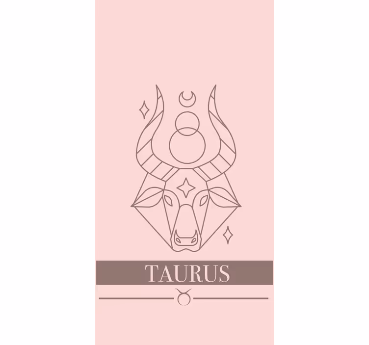 Bika rózsaszín kártya zodiákus tervezés redőnyök - TenStickers
