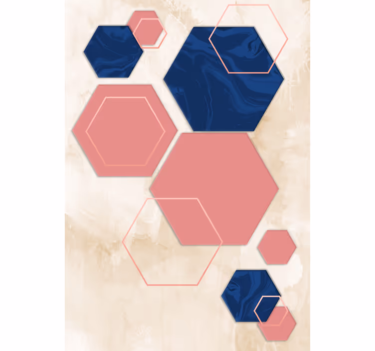 Geometriai hatszög minta Redőnyök modern - TenStickers