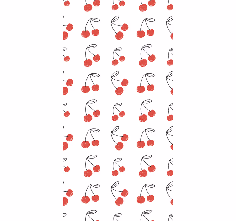 Dekor kézzel rajzolt cseresznye és zöldség Sávroló - TenStickers
