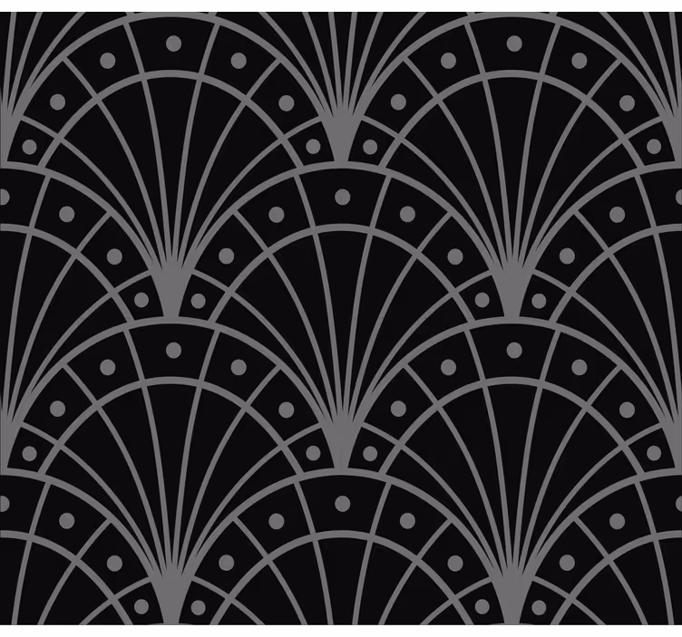 Redőnyök nappali elegáns fekete art deco - TenStickers