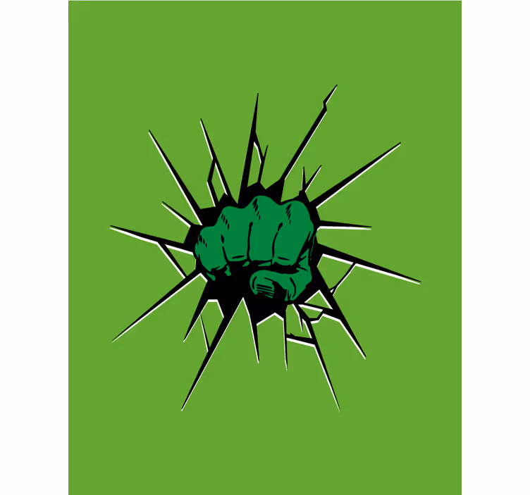 Redőnyök szuperhős zöld ököl - TenStickers