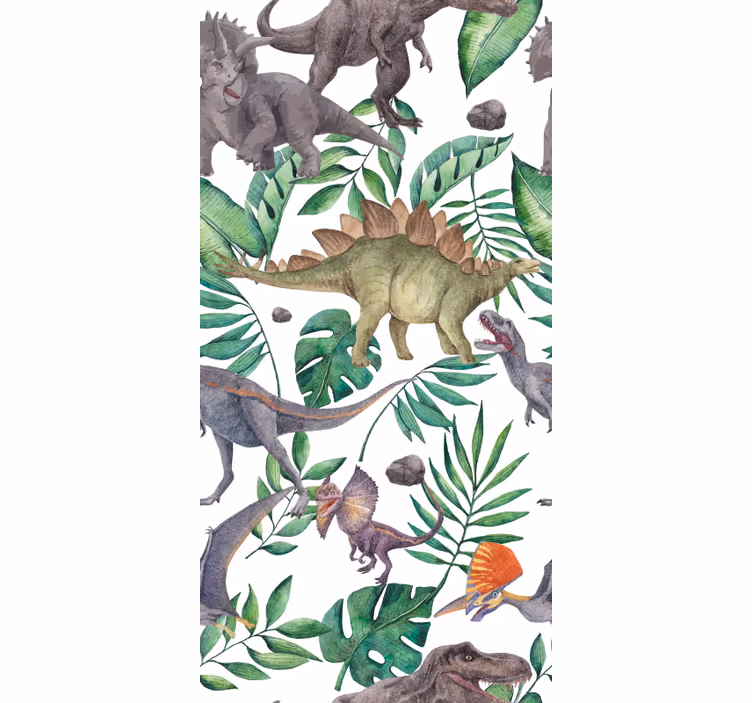 Redőnyök dinoszaurusz jura akvarell minta - TenStickers