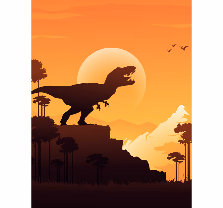 Redőnyök dinoszaurusz t-rex sziluett - TenStickers