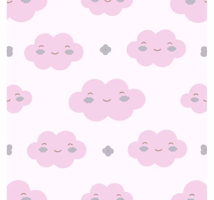 Redőnyök felhők rózsaszín gyerekek minta - TenStickers