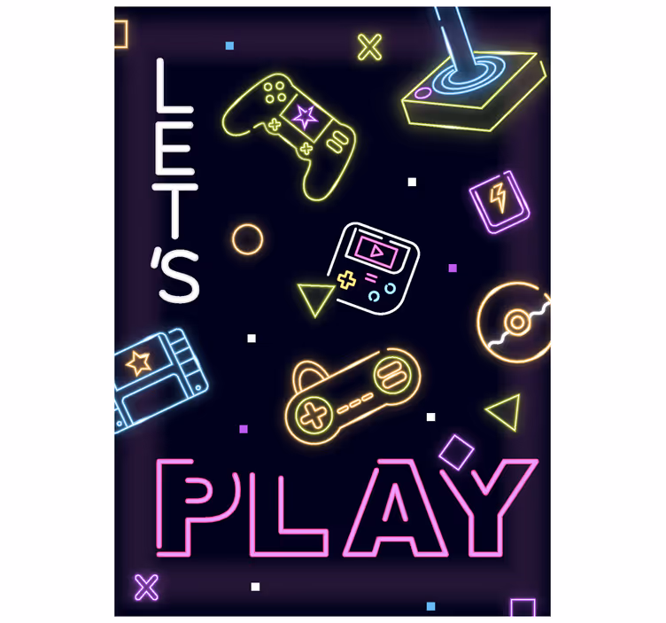 Neon kontrollok Redőnyök kockafej - TenStickers