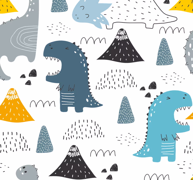 Dinoszaurusz redőnyök skandináv mintával - TenStickers