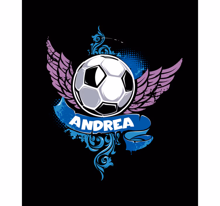 Repülő labda névvel Redőnyök Futball - TenStickers