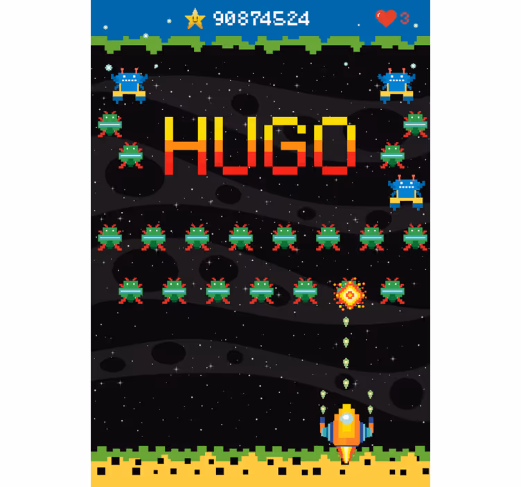 8 bites arcade képernyő Redőnyök kockafej - TenStickers