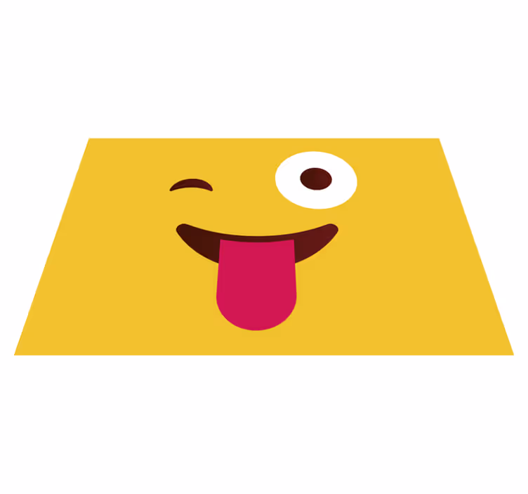 Modern emoji kacsintó arcú gyermekek teríték - TenStickers