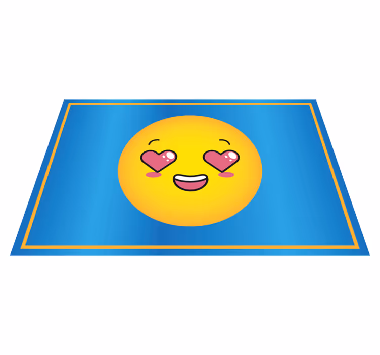 Szív szeme emoji gyermekek teríték - TenStickers