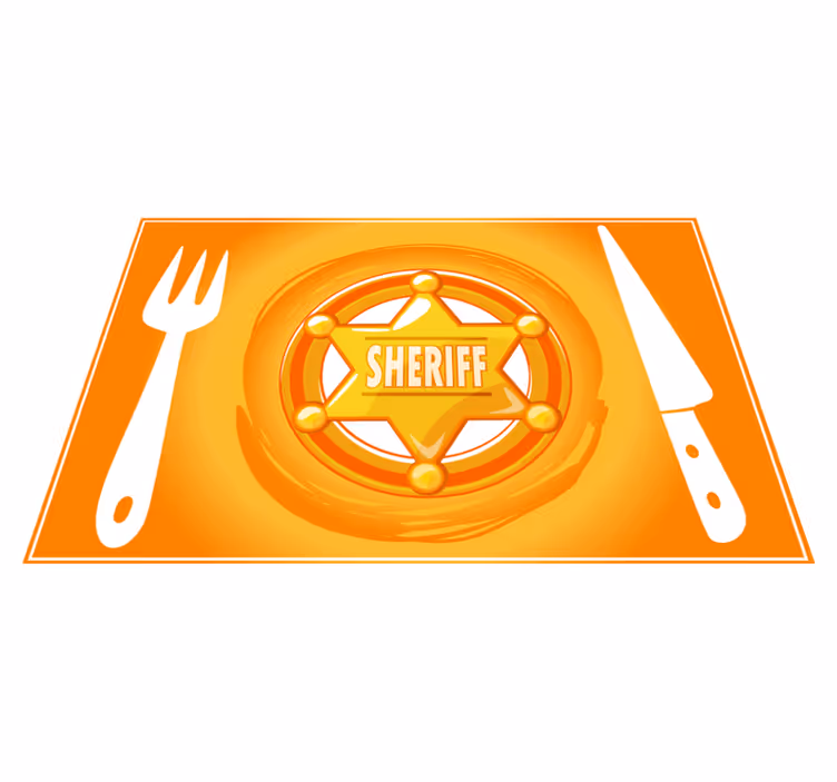 Sheriff csillag téma tányéralátétek eredeti - TenStickers