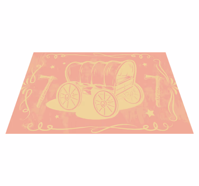 Eredeti tányéralátétek vintage kocsi illusztrációval - TenStickers