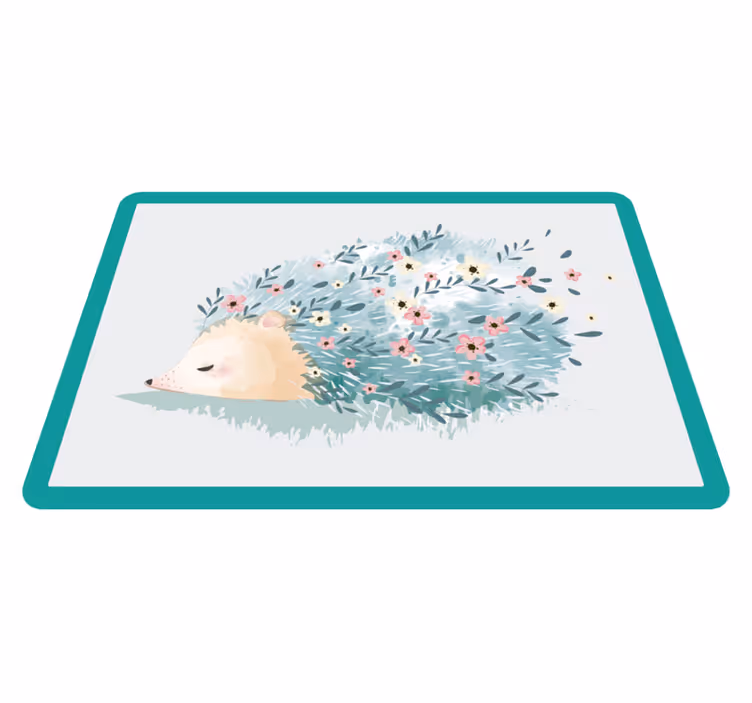 Aranyos sün illusztrációs tányéralátétek gyermekeknek - TenStickers