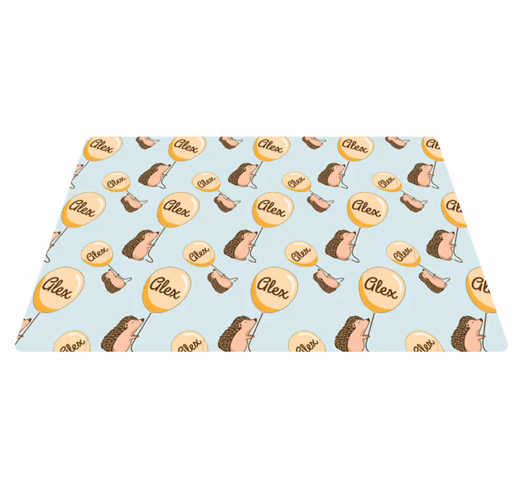 Sündisznó lufi névvel tányéralátétek gyermekek - TenStickers