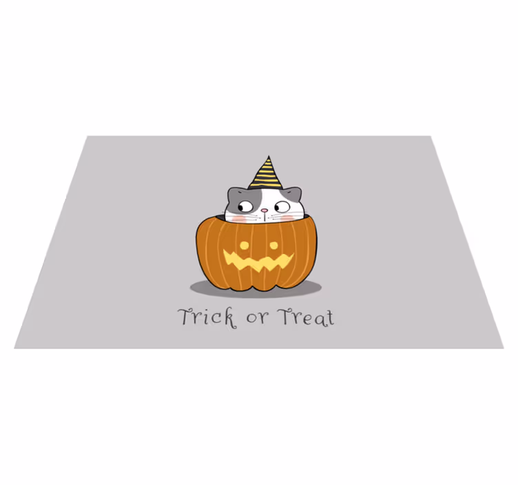 Macska a tökben tányéralátétek halloween - TenStickers