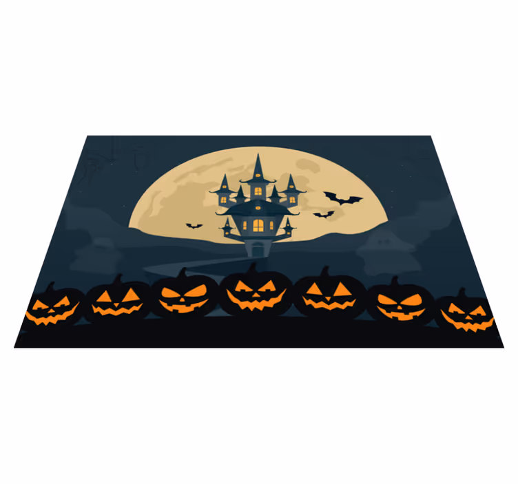 Tányéralátétek halloween kísértetjárta kastélyban - TenStickers