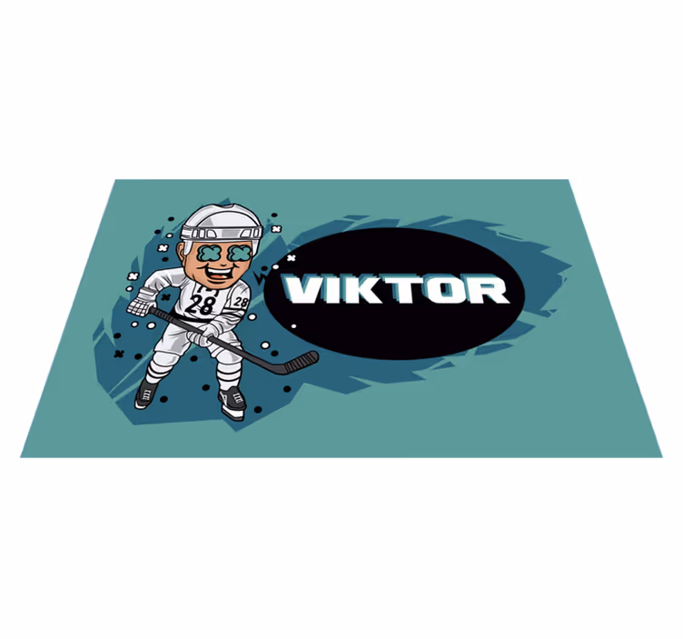 Vicces hokis játékos személyre szabott teríték - TenStickers