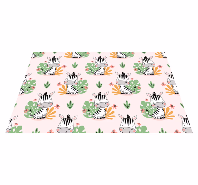 Cuki zebra mintás tányéralátétek gyermekeknek - TenStickers