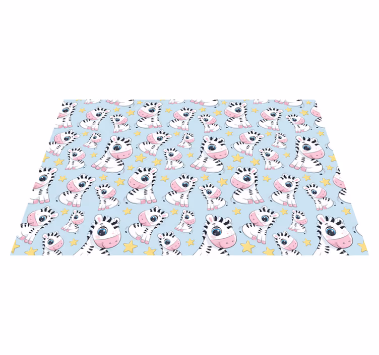 Aranyos zebra mintás tányéralátétek gyermekeknek - TenStickers