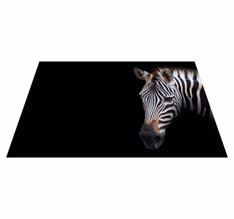 Zebra fej közeli eredeti tányéralátétek - TenStickers