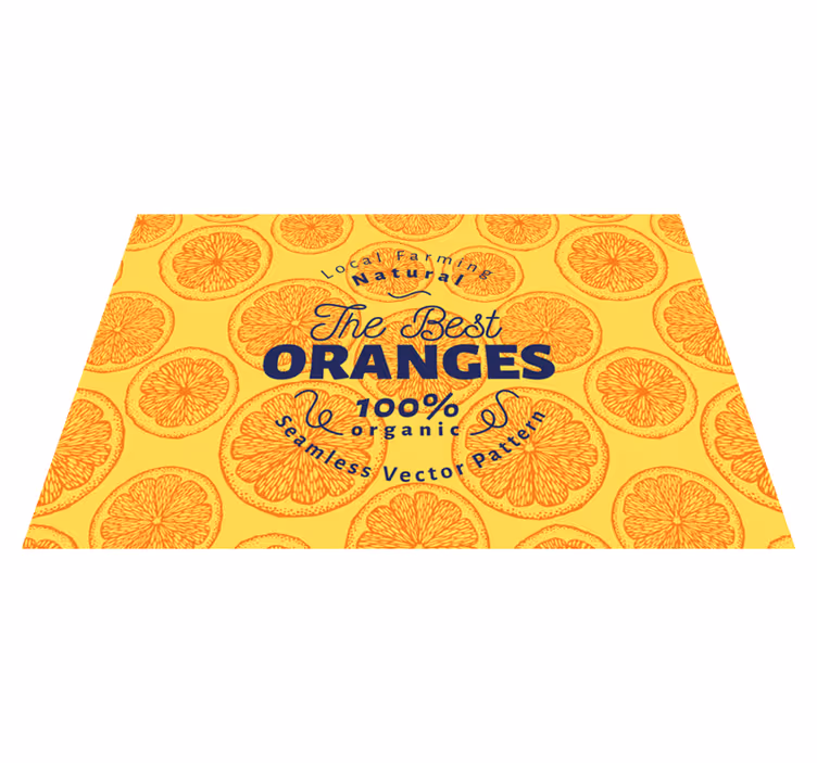 Organikus narancs minta tányéralátétek eredeti - TenStickers