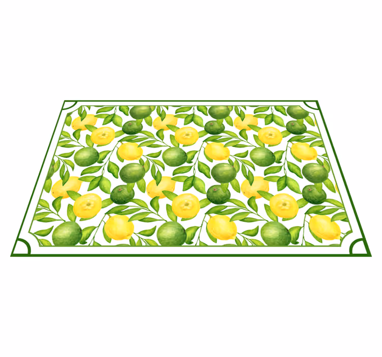 Mantel citrom és lime keretezi a citrusos alátéteket - TenStickers