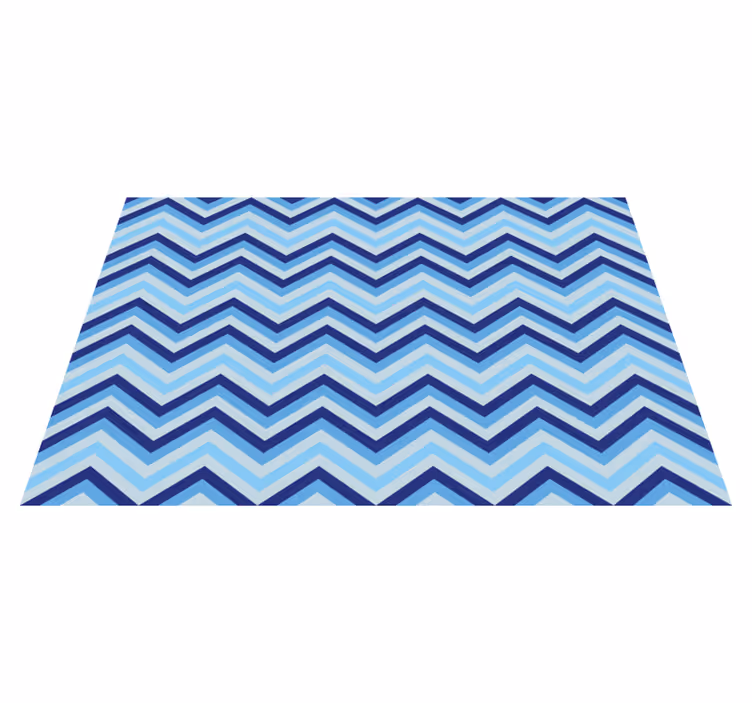 Különböző blues chevron minta modern alátét - TenStickers