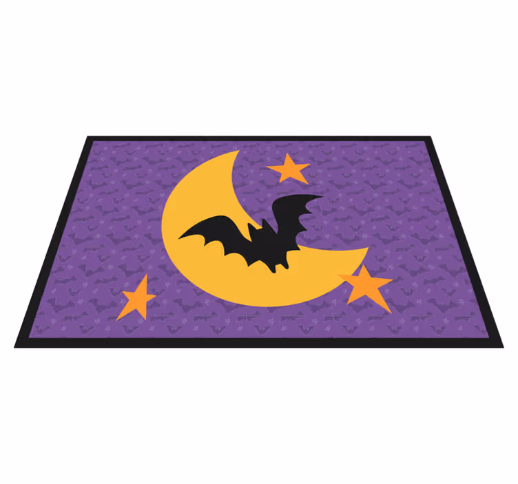 Hold csillagok és egy denevér halloween teríték - TenStickers
