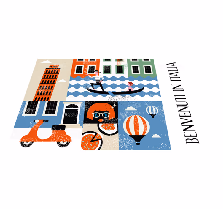 Élénk olasz táj - tányéralátétek eredeti - TenStickers