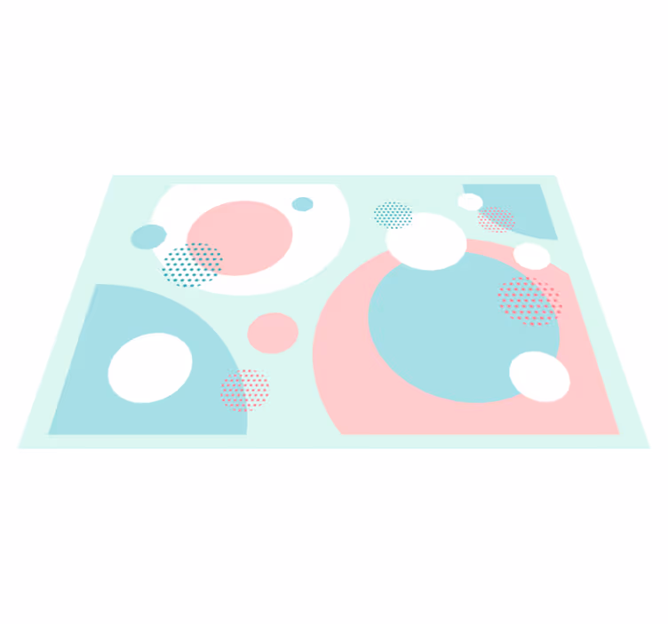 Modern tányéralátétek geometrikus színblokkokkal - TenStickers
