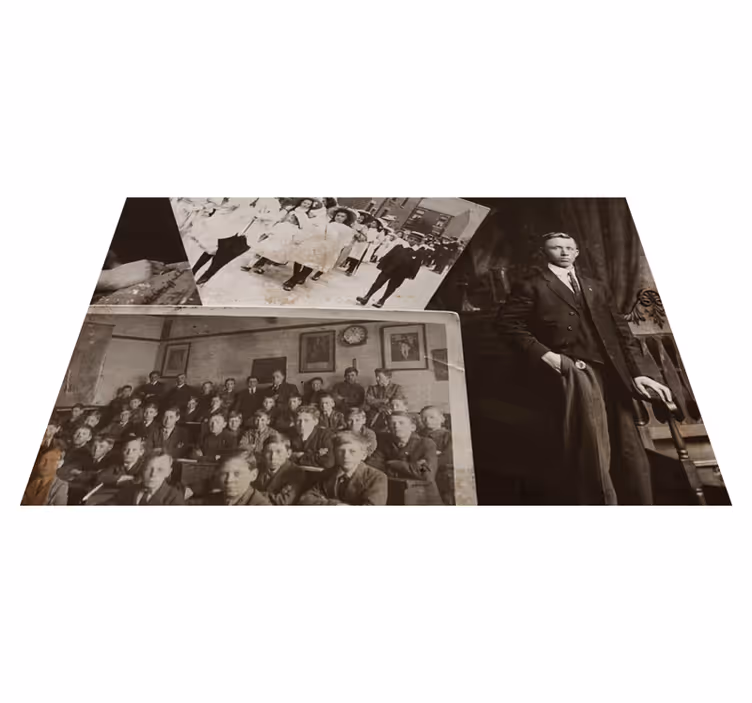 Vintage fotó kollázs tányéralátétek itthon - TenStickers