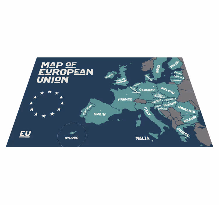 Európai unió térképe - tányéralátétek idézetek - TenStickers
