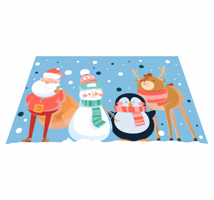 Karácsonyi tányéralátétek mikulás figurákkal - TenStickers