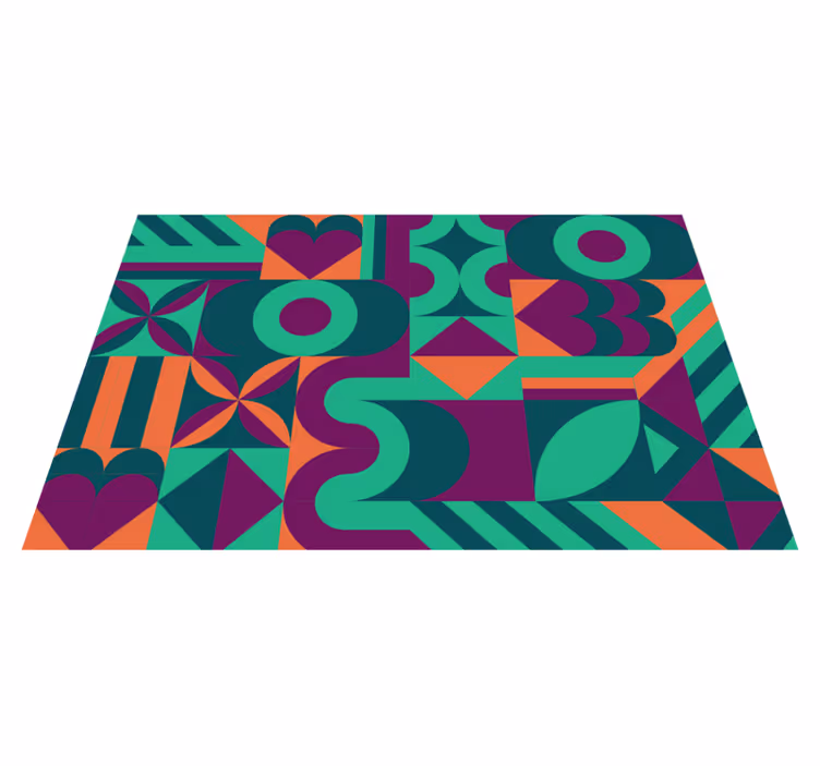 Színes geometrikus mintázat modern alátétek - TenStickers