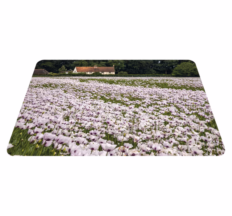 Fehér mákmező elegáns teríték - TenStickers