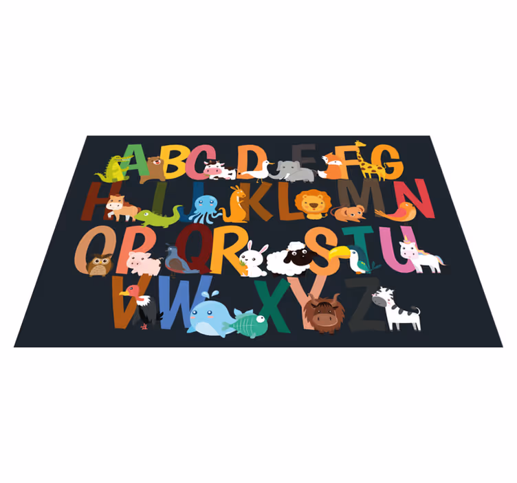 Ábécé Állatkarakterek tányéralátétek gyermekeknek - TenStickers