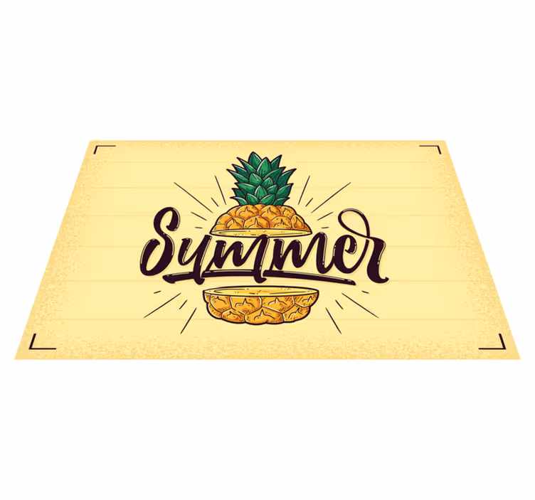Nyári ananász grafika - tányéralátétek idézetek - TenStickers