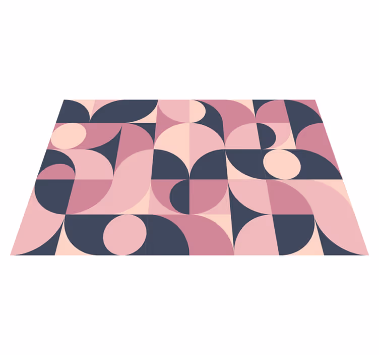 Geometriai rózsaszín pasztell modern teríték - TenStickers