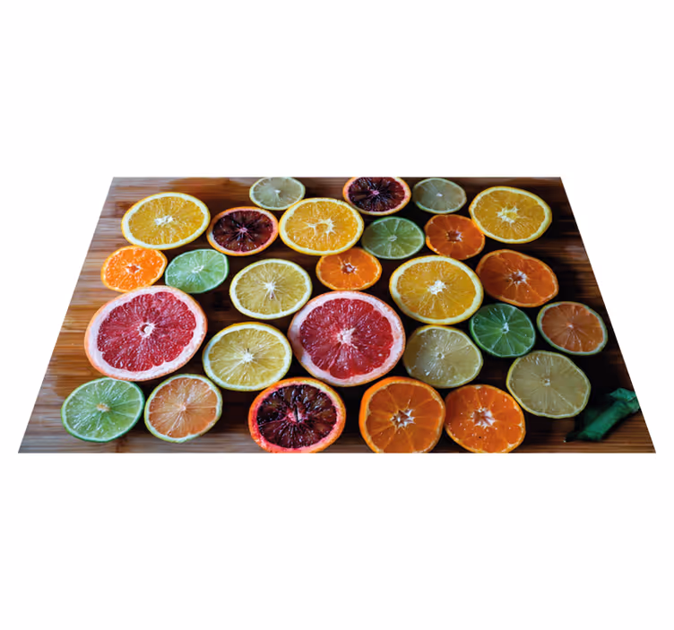 Citrus gyümölcsös díszítés tányéralátétek eredeti - TenStickers