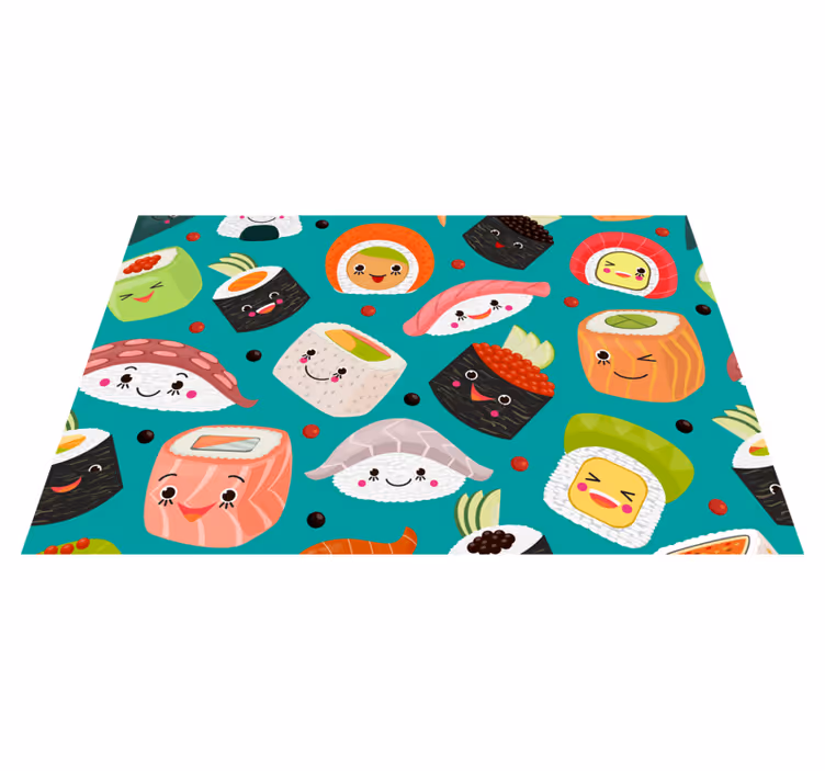 Cuki sushi karakterek tányéralátétek gyermekeknek - TenStickers