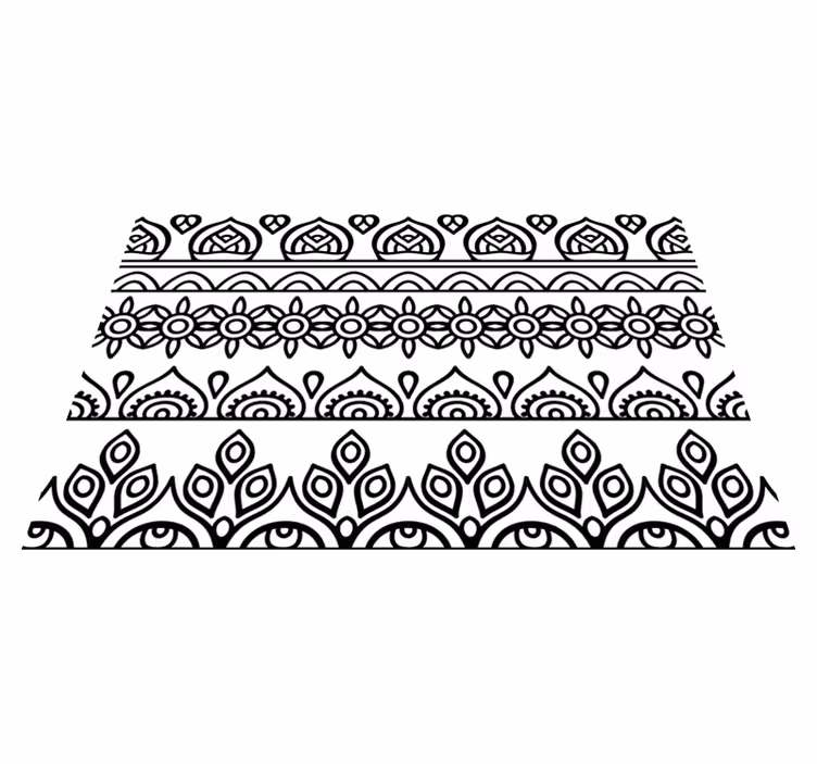 Fekete-fehér mandala elegáns alátétek - TenStickers