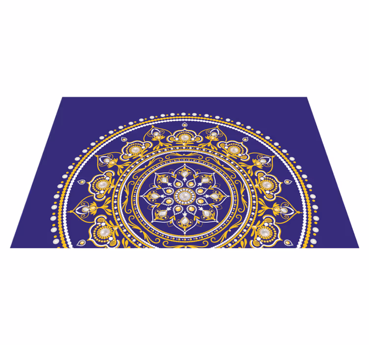 Lila és arany indiai mintás elegáns teríték - TenStickers