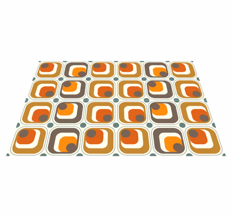 Retro négyzetek mintás eredeti helytakarók - TenStickers