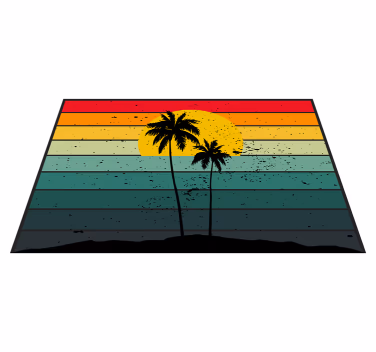 Tropical sunset landscape tányéralátétek eredeti - TenStickers