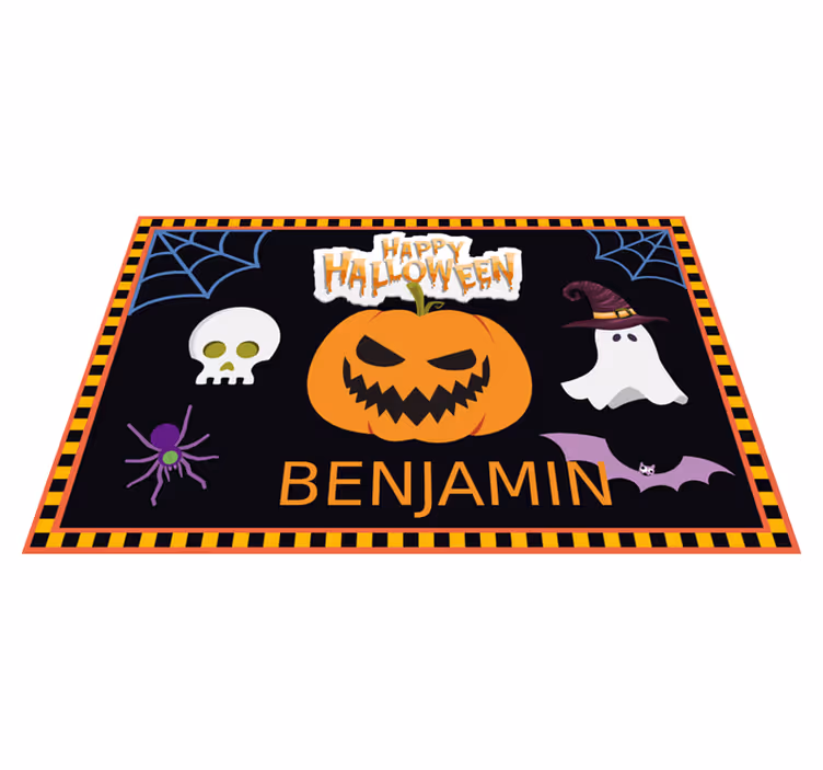 Gyerekek halloween minta név placemats - TenStickers