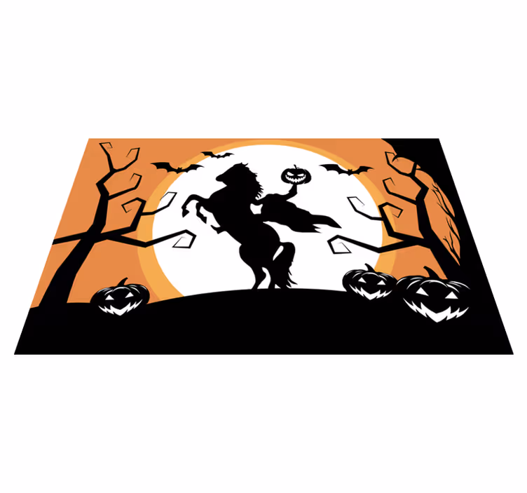 Tányéralátétek halloween - lovas tököt tartó - TenStickers