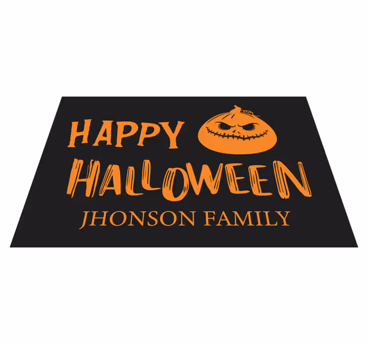 Tányéralátétek halloween családi Üdvözlet - TenStickers
